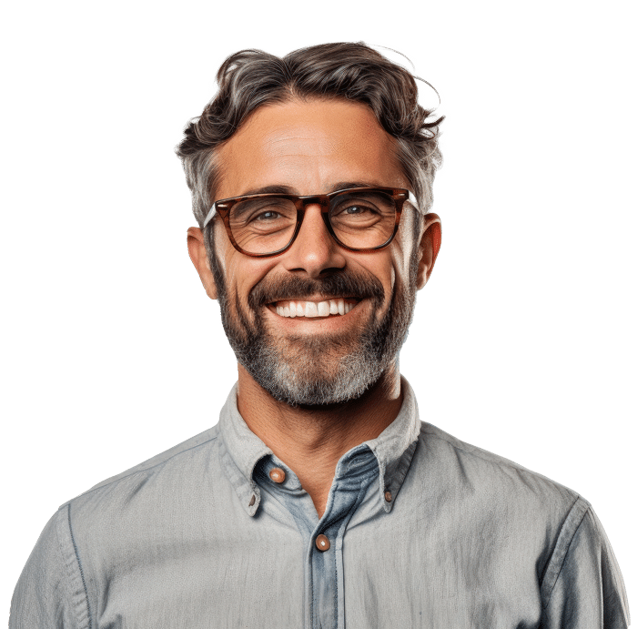 Male with bright teeth smiling